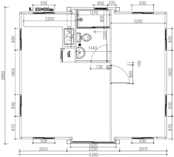 19X20FT 2 Bedroom Foldable House - Image 5