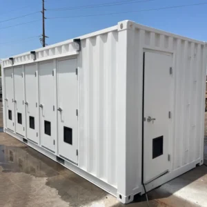 20ft Portable Restrooms With Five Separate Bathroom Stalls - Image 3
