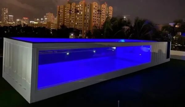 Factory Prefab 40ft Shipping Container Swimming Pool With SPA Acrylic Window For Outdoor - Image 3