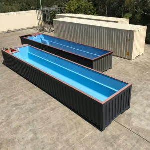 40ft outdoor shipping container swimming pool mobile prefab modified container swimming pool - Image 2