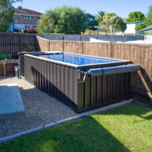 40ft outdoor shipping container swimming pool mobile prefab modified container swimming pool - Image 4