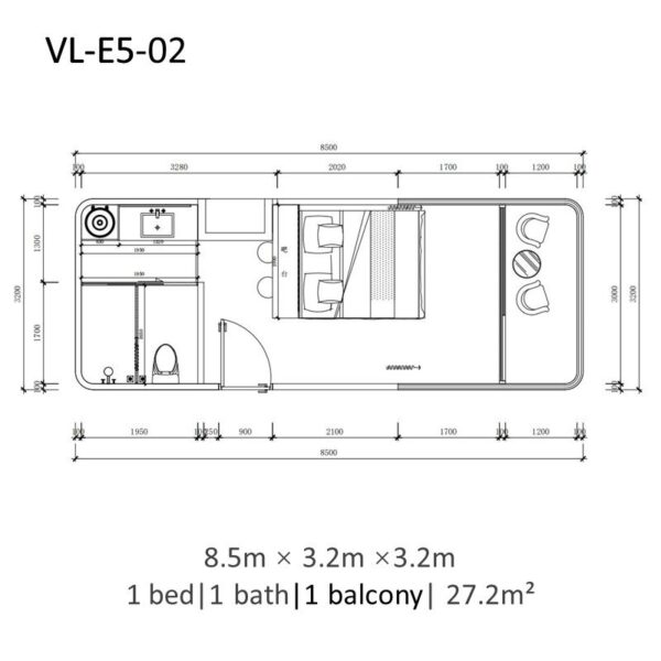 E5 with 1 beds1 bath and 1 balcony - Image 5