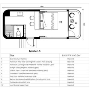 Removable Homes Prefab Capsule House with Bathroom Sunshine Room AI Voice Control Tiny House Villas - Image 4