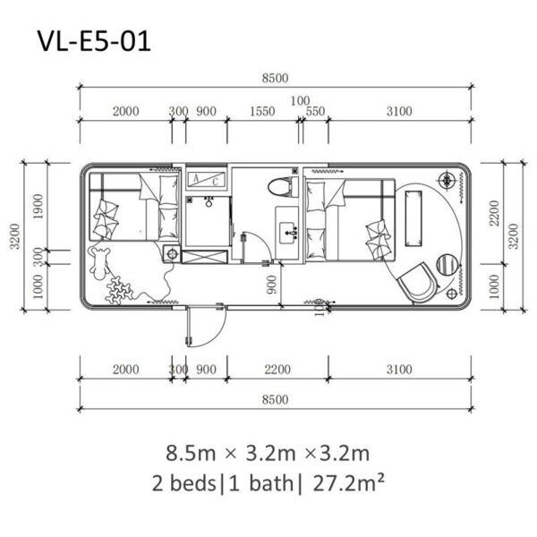 E5 with 2 beds and 1 bath - Image 6